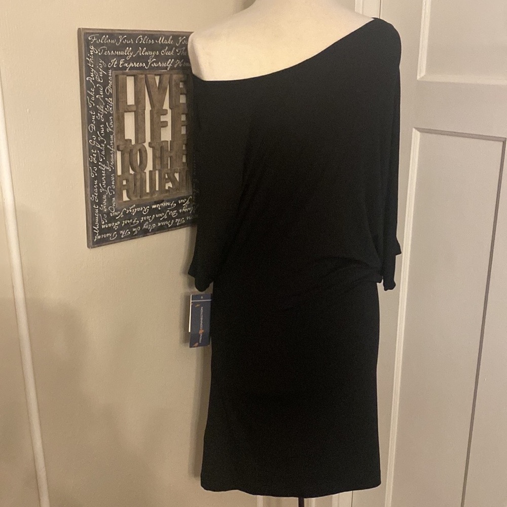 NWT French Connection SEXY 🔥 Off-Shoulder Asymmetrical Dress S/M $275 - Picture 7 of 14